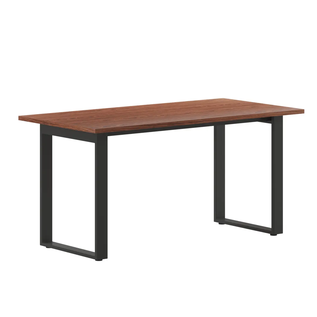 Flash Furniture MT-M6030-WLT-UBF-GG Redmond 60"W Rectangular Conference Table, 30"H, Walnut Finish, Powder Coated Steel U-Frame Base