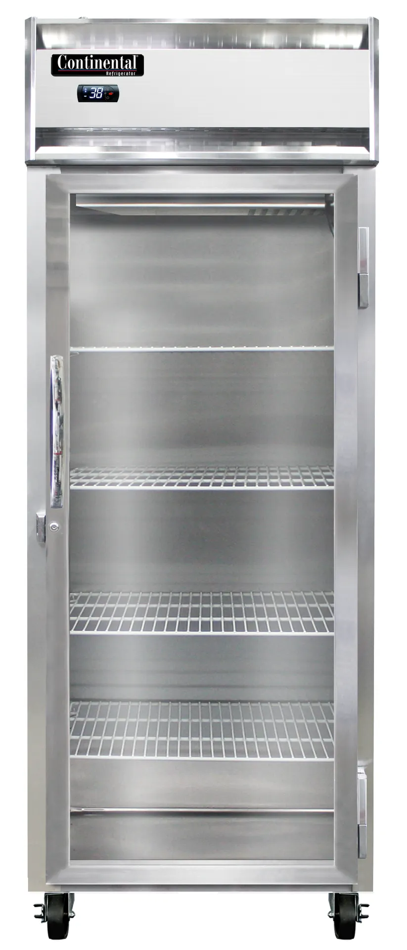 Continental Refrigerator 1RENSAPT-GD-SD 28.5" 1-Section Pass-Thru Refrigerator, 22 cu. ft., Top Mounted