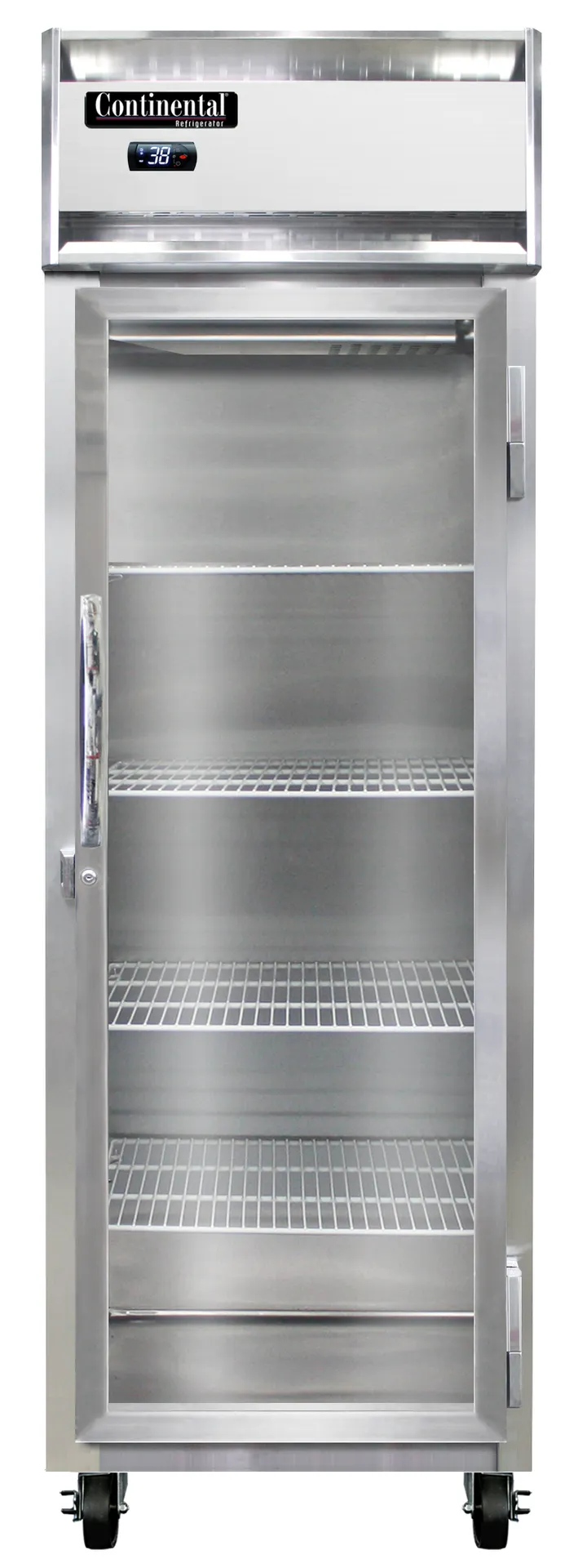 Continental Refrigerator 1RNSSPT-GD-SD 24" 1-Section Pass Thru Refrigerator, 21 cu. ft., Top Mounted