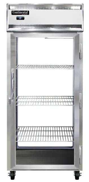 Continental Refrigerator 1RNXSSPT-GD-GD 36-1/4" 1-Section Pass-Thru Refrigerator, 30 cu. ft., Glass Door