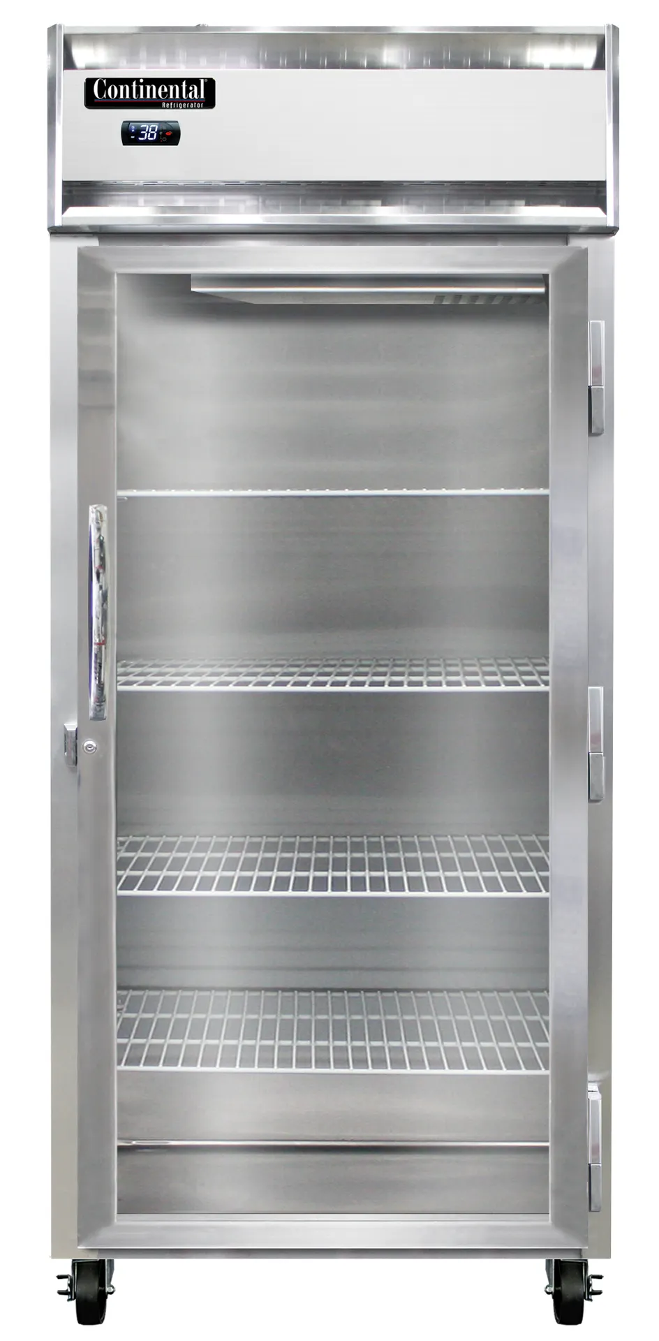 Continental Refrigerator 1RXNSSPT-GD-SD 36-1/4" 1-Section Pass-Thru Refrigerator, 30 cu. ft., Stainless Steel