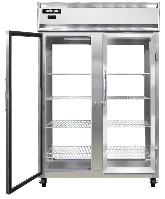 Continental Refrigerator 2RNSAPT-GD-GD 38" 2-Section Pass-Thru Refrigerator, 50 cu. ft., Top Mounted