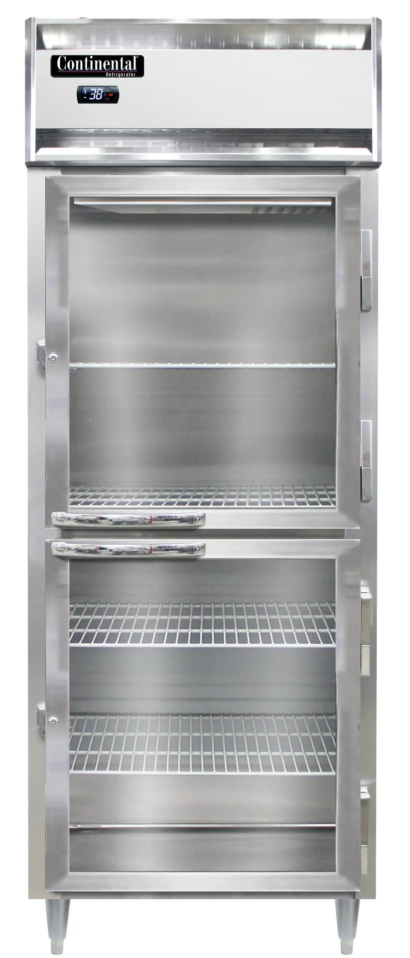 Continental Refrigerator D1RENSAPTHD-GD-SD 28.5" 1-Section Pass-Thru Refrigerator, 22 cu. ft., Top Mounted