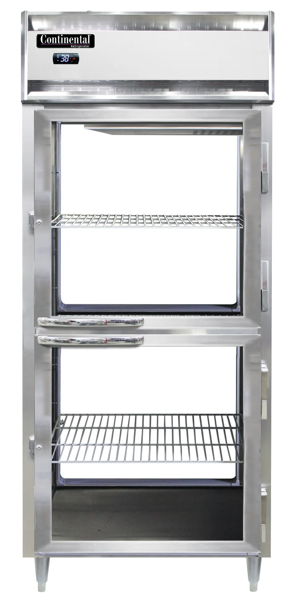 Continental Refrigerator D1RXNPTHD-GD-GD 36" 1-Section Glass Door Pass-Thru Refrigerator, 32 cu. ft.