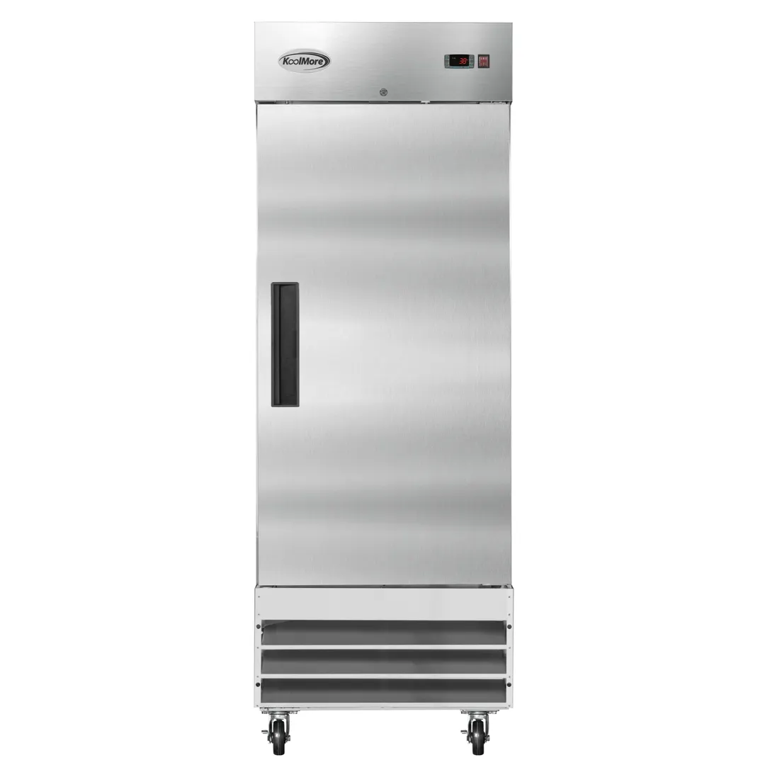 Koolmore RIR-1D-SS 29" 1-Solid Door Reach-In Refrigerator, 23 cu. ft., Stainless Steel, Bottom Mounted