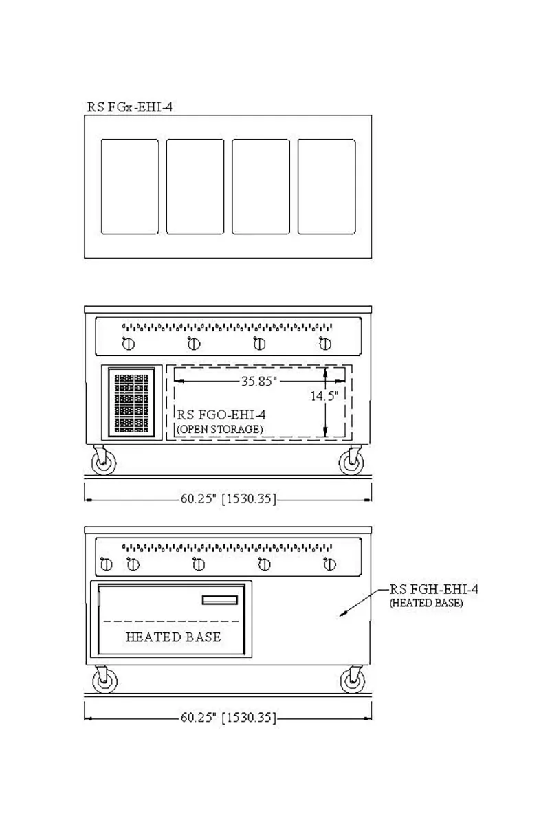 Randell RS FGC-EHI-4 60" Hot Food Table