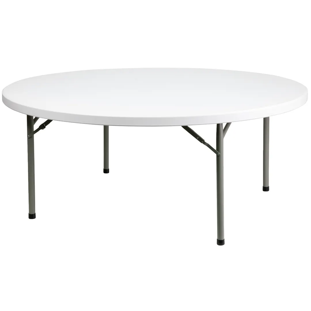 Flash Furniture DAD-YCZ-180R-GW-GG Folding Table, 71" Dia. x 29"H, Granite White, 1100 lbs, Round, Indoor/Outdoor