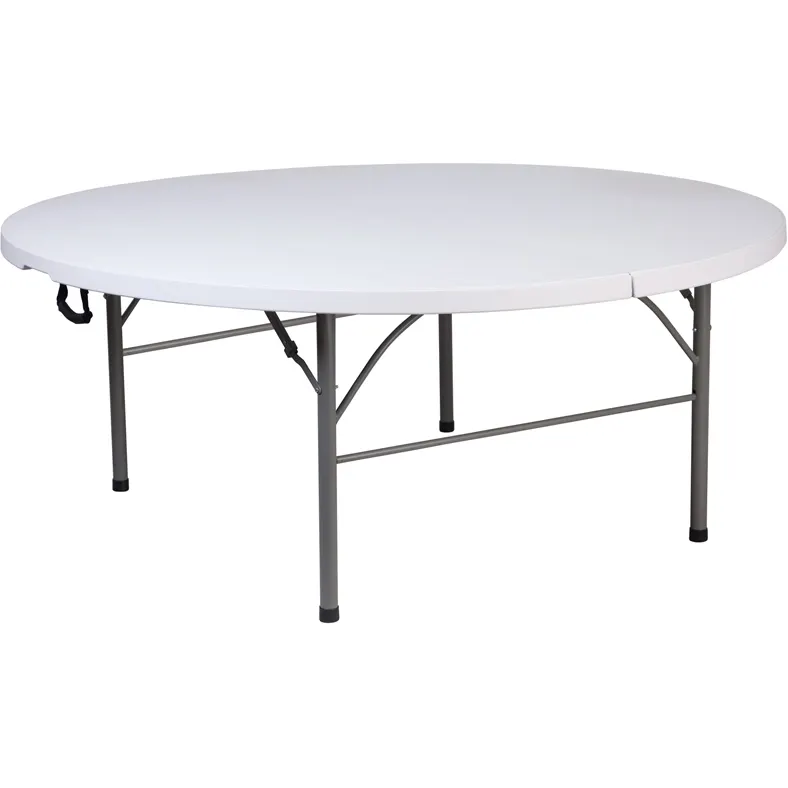 Flash Furniture RB-183RFH-GG Folding Table, 71" Dia. x 29"H, Granite White Plastic Top, 440 lbs, Round, Indoor/Outdoor