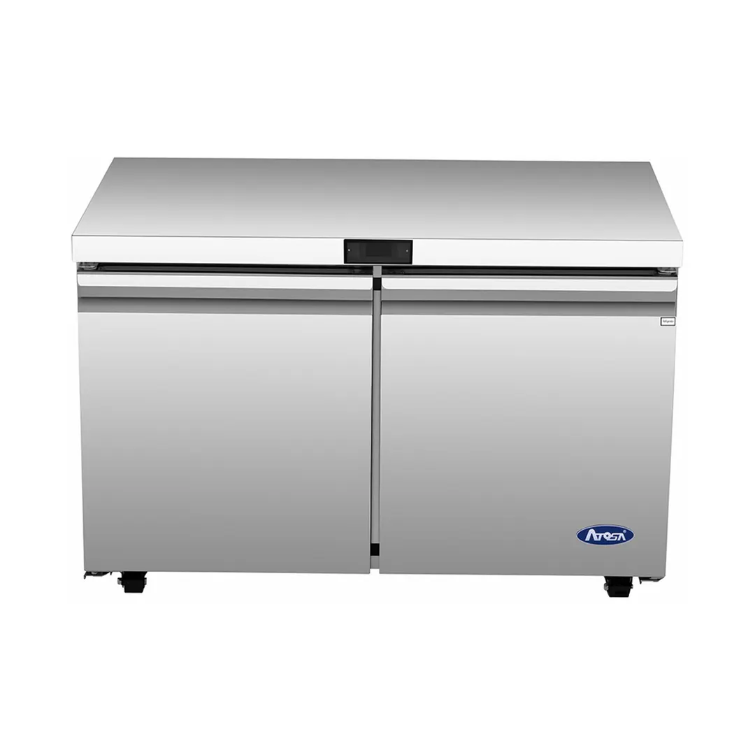Atosa USA AUF48SD 48" Two Solid Door Undercounter Freezer, Stainless Steel, 11.8 cu. ft.