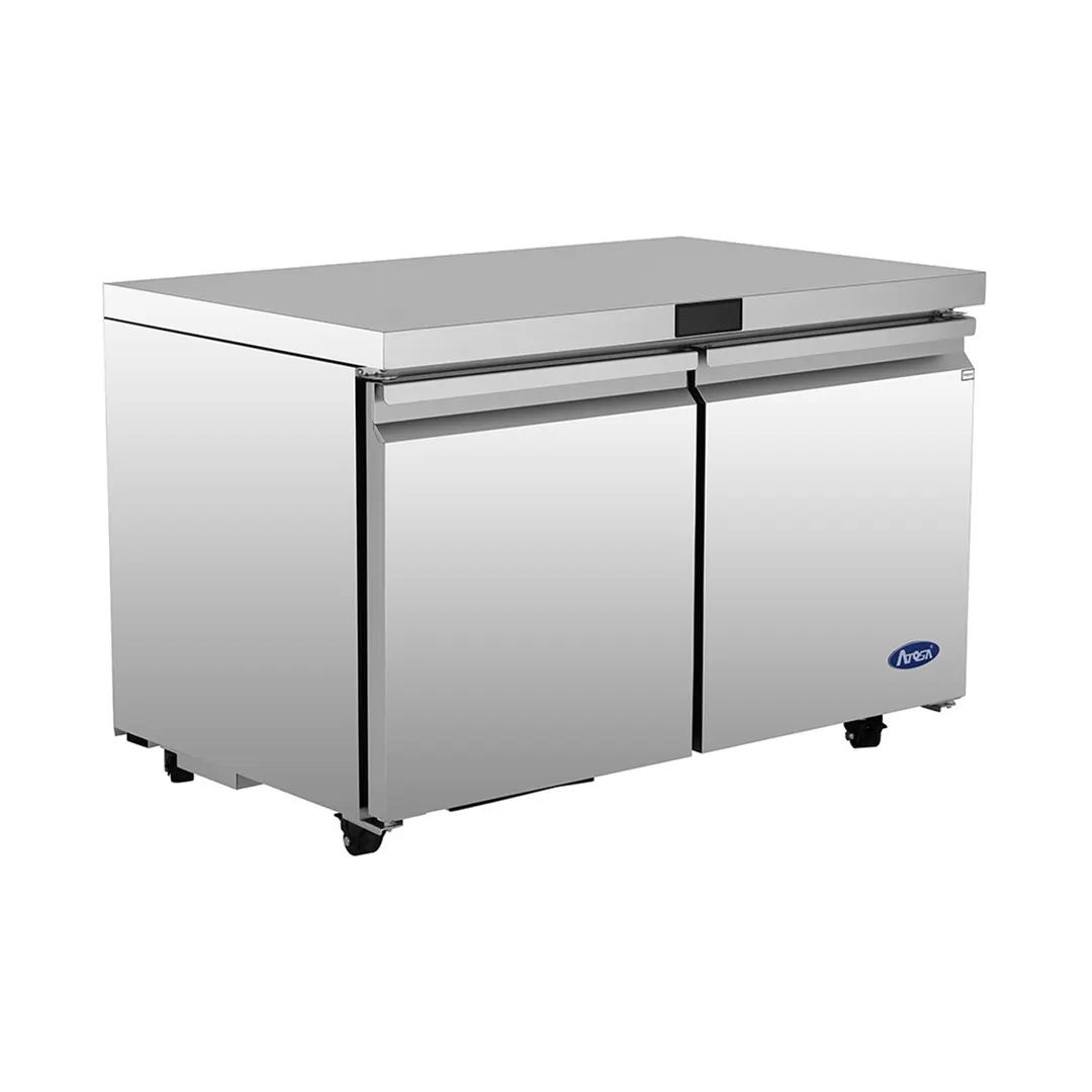 Atosa USA AUF60SD 60" Two Solid Door Undercounter Freezer, Stainless Steel, 15 cu. ft.