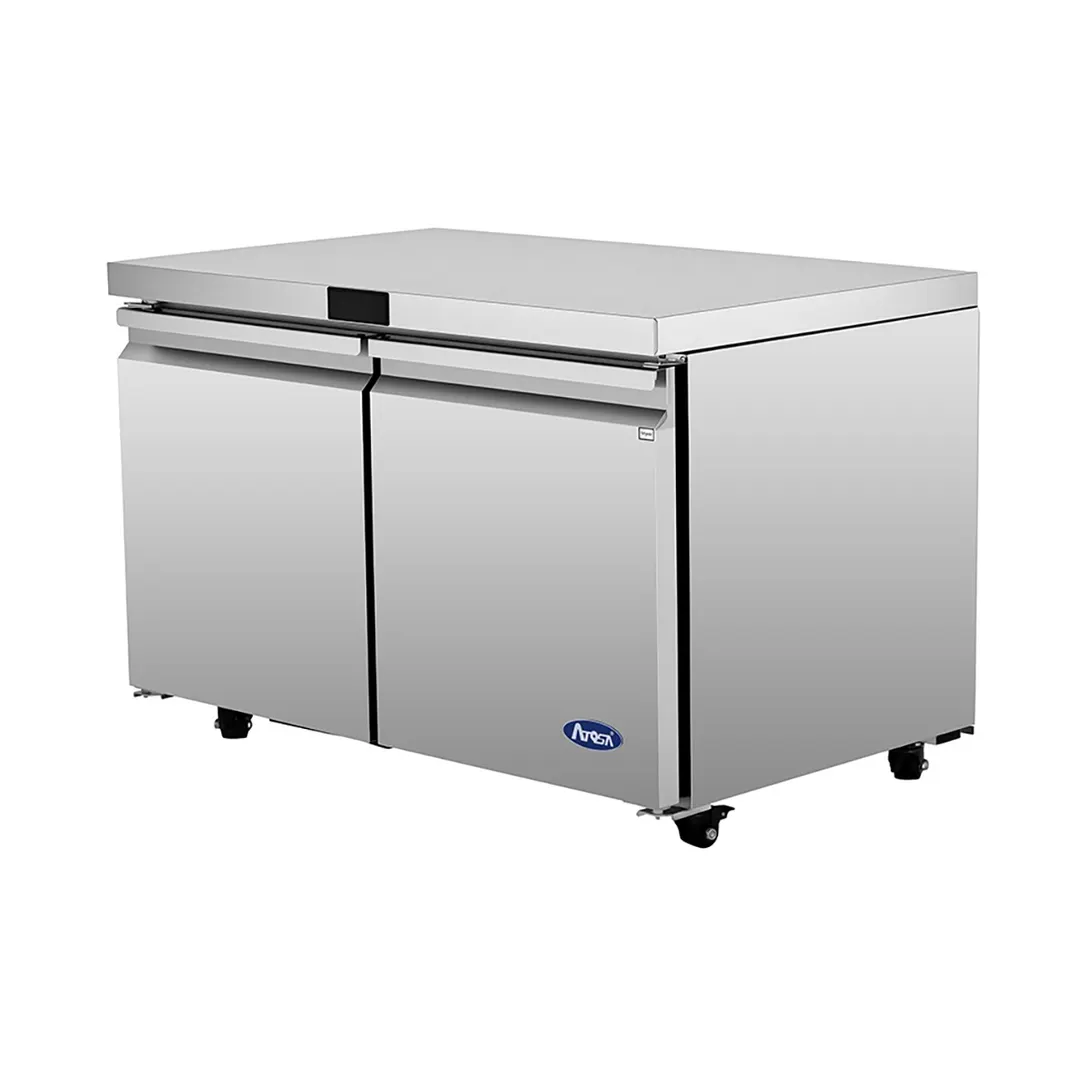 Atosa USA AUF60SD 60" Two Solid Door Undercounter Freezer, Stainless Steel, 15 cu. ft.