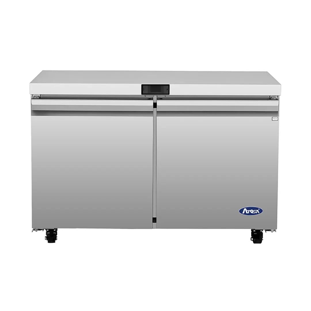 Atosa USA AUR48SD 48" Two Solid Door Undercounter Refrigerator, Stainless Steel, 11.8 cu. ft.