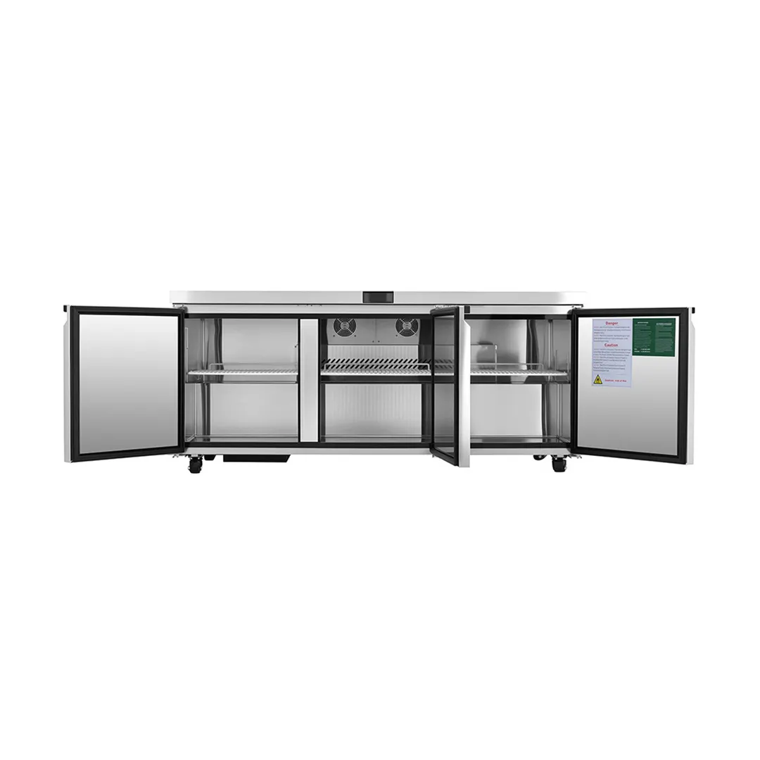 Atosa USA AUR72SD 72" Three Solid Door Undercounter Refrigerator, Stainless Steel, 18.2 cu. ft
