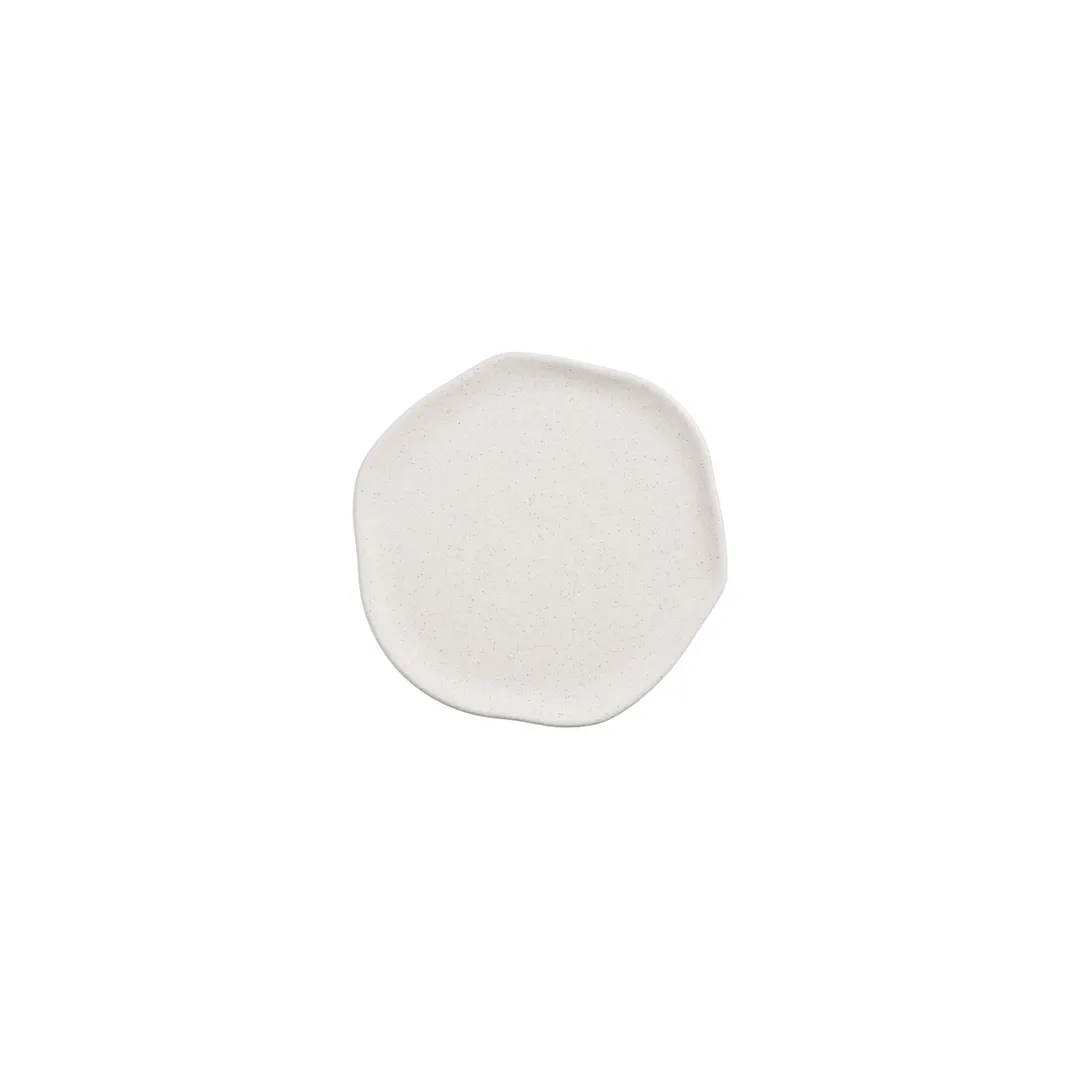 GET PA1940891512 Dinner Plate, 6.4" Free‑Form Porcelain, Corona Ancestral White - 1 Dozen