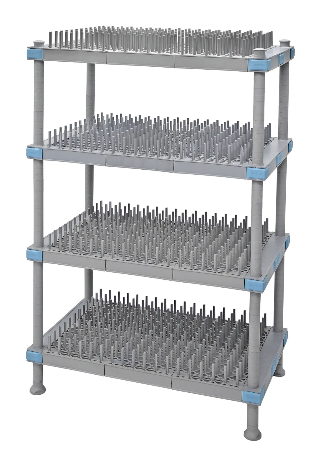 Quantum QPM243068PDR1 Millenia 4-Tier Mobile Drying Rack, 30"W x 24"D x 68"H, Gray Finish