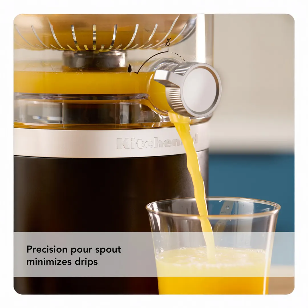 KitchenAid KCJR161BM Cordless Citrus Juicer, 16 oz / Black Matte (Removable Battery Included)