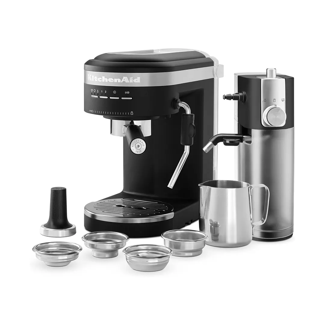 KitchenAid KES6404BM Espresso Cappuccino Machine w/ 1-Group,Semi-Automatic/47 oz. Water Tank-Black