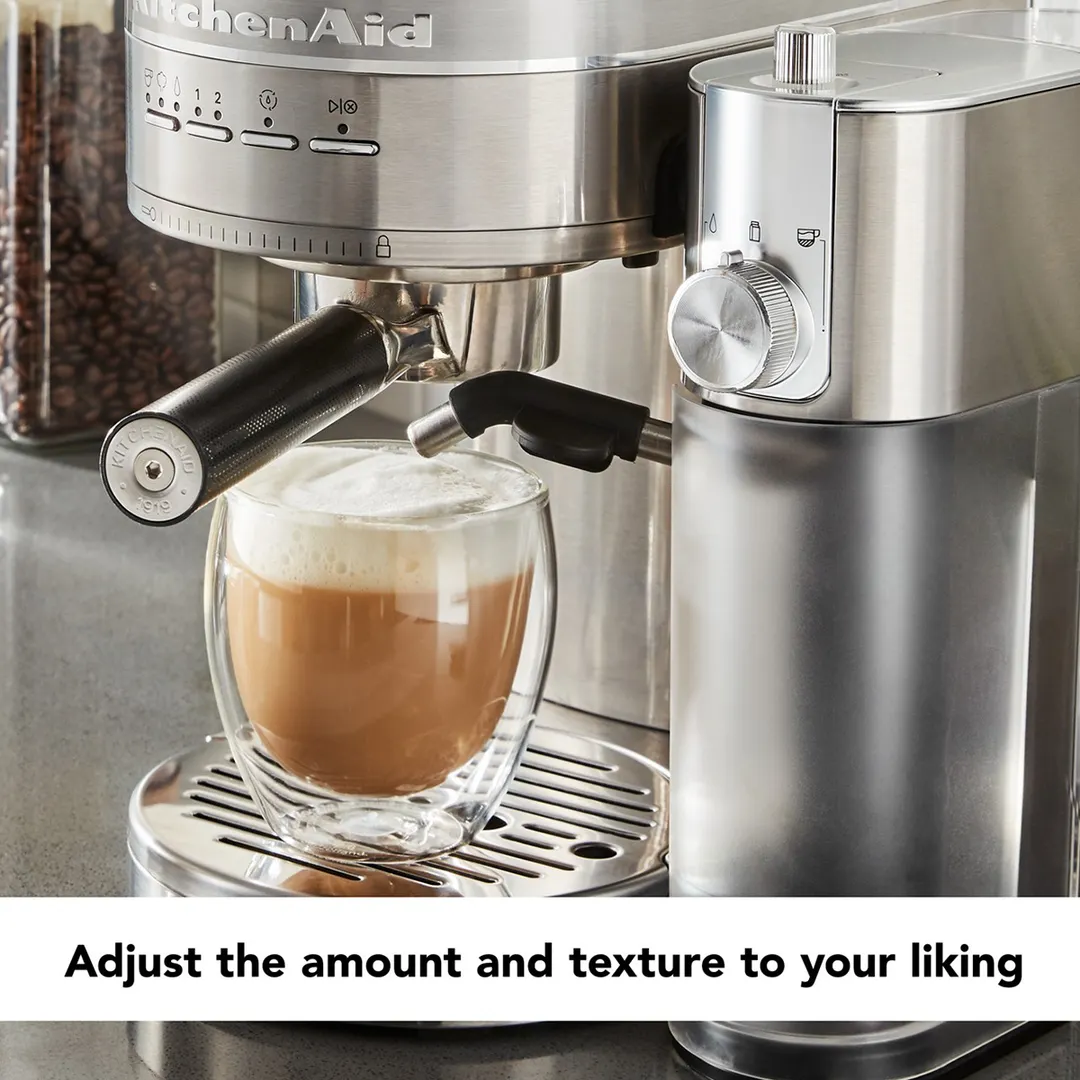 KitchenAid KES6504SX Espresso Cappuccino Machine w/ 1-Group,Semi-Automatic/47 oz. Water Tank-S.Steel