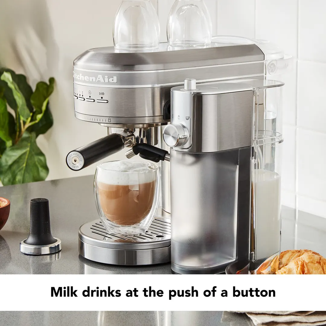 KitchenAid KES6504SX Espresso Cappuccino Machine w/ 1-Group,Semi-Automatic/47 oz. Water Tank-S.Steel