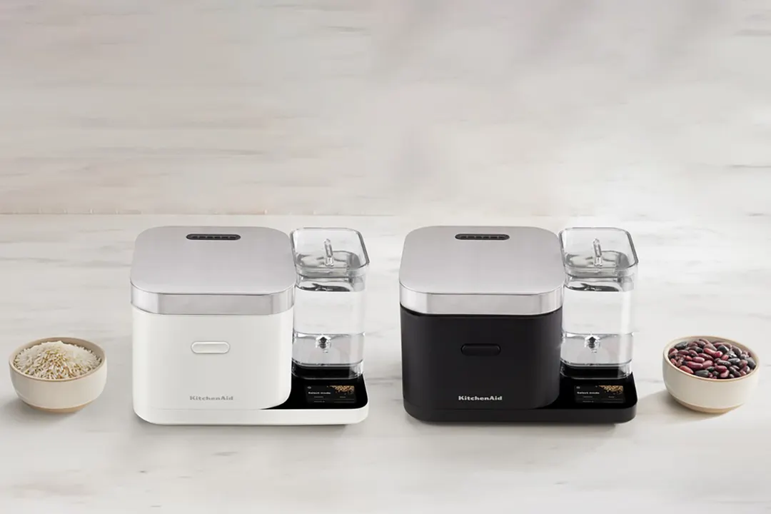 KitchenAid KGC3155BM Grain & Rice Cooker, 8 Cup, Auto Sensing, Integrated Scale & Water Tank