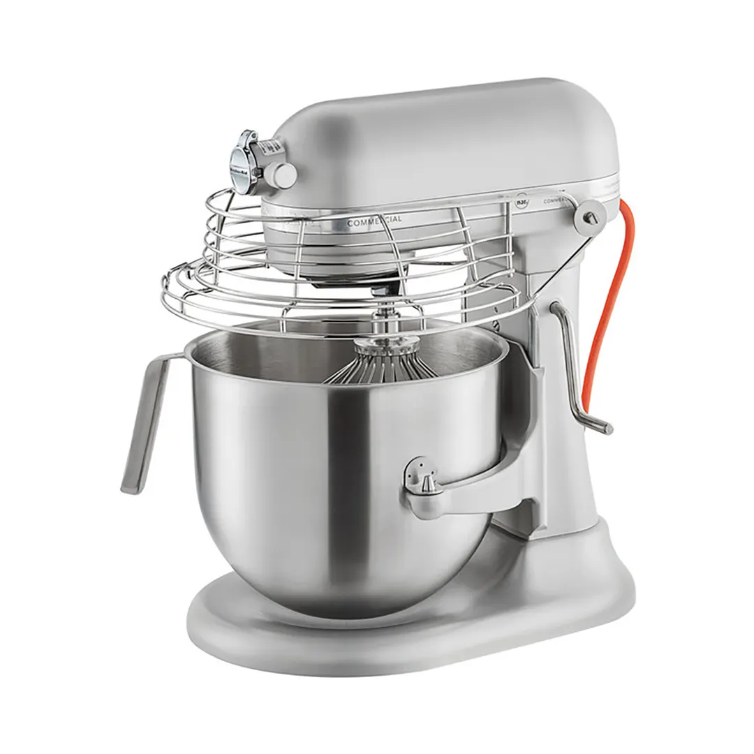 KitchenAid KSMC895NP Commercial 8-qt Bowl Lift Stand Mixer w/ Bowl Guard, 10-Speed, Nickel Pearl