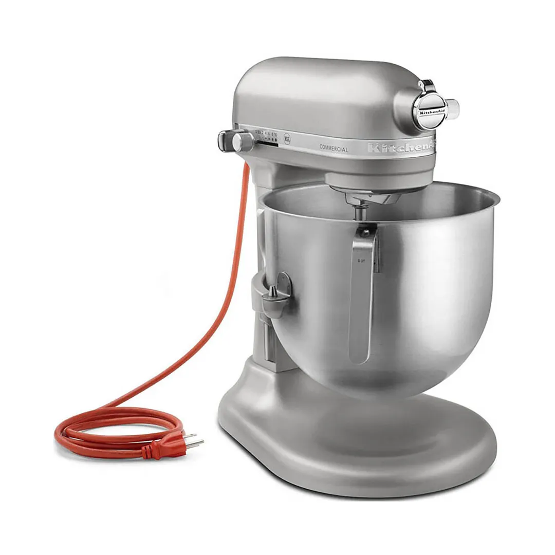 KitchenAid KSMC895NP Commercial 8-qt Bowl Lift Stand Mixer w/ Bowl Guard, 10-Speed, Nickel Pearl