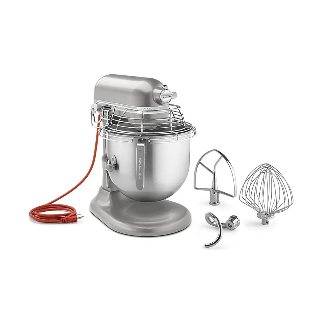 KitchenAid KSMC895NP Commercial 8-qt Bowl Lift Stand Mixer w/ Bowl Guard, 10-Speed, Nickel Pearl
