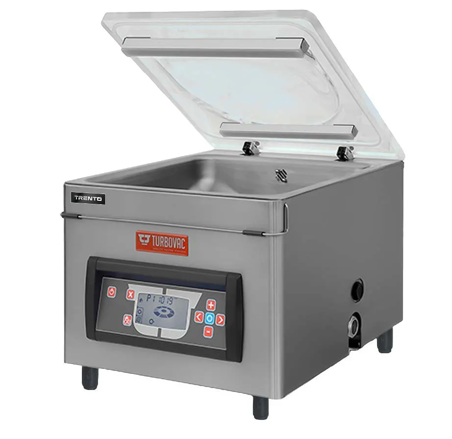 Omcan USA 48513 Trento Turbovac TS40 Countertop Sealer, 16" Seal Bar, 21m³ Pump, 10‑Program LCD, 100‑120V