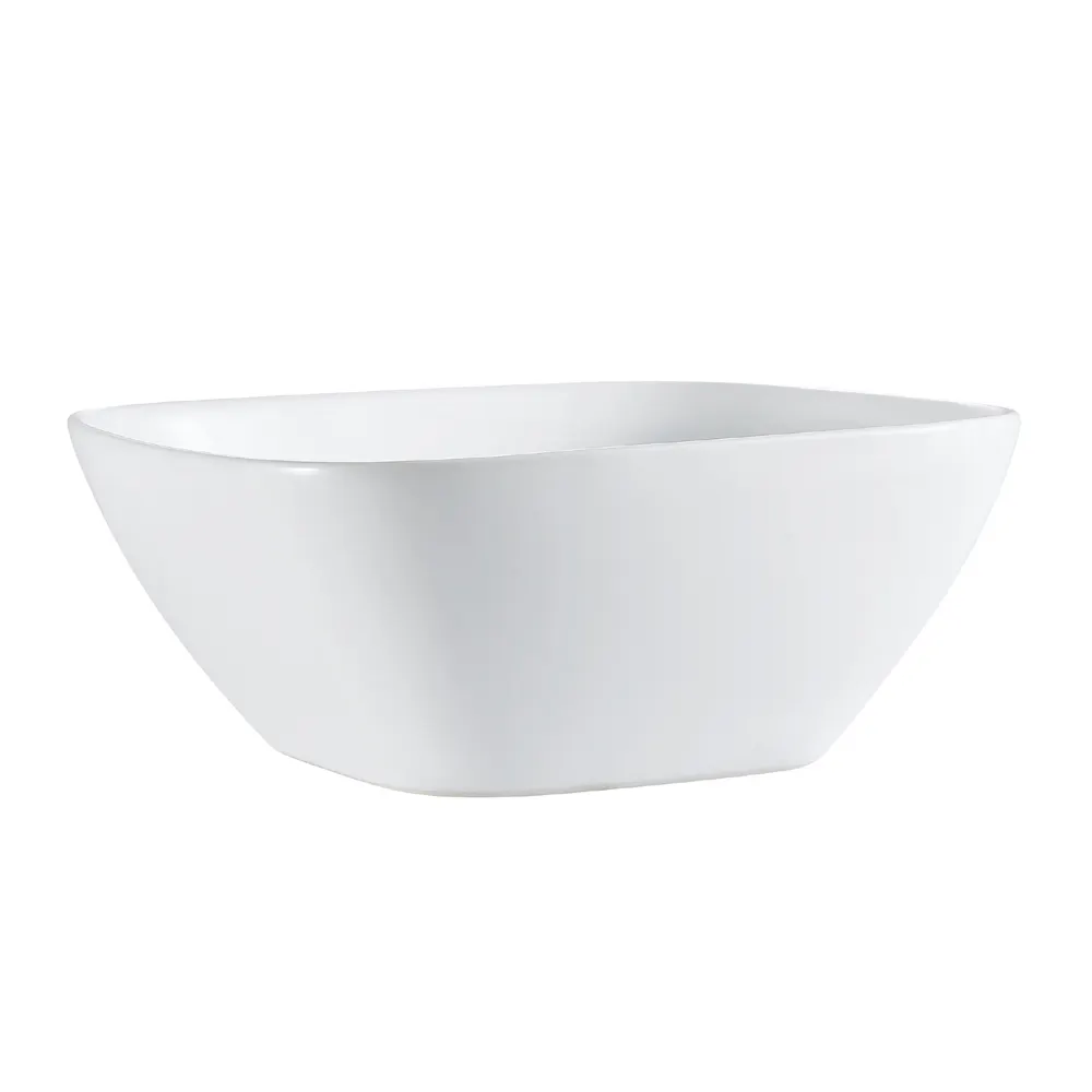 CACChina MX-SQ11 Catering Collection Square Bowl, 2-3/4 Qt, 11"x11"x4-1/2", Porcelain, Super White