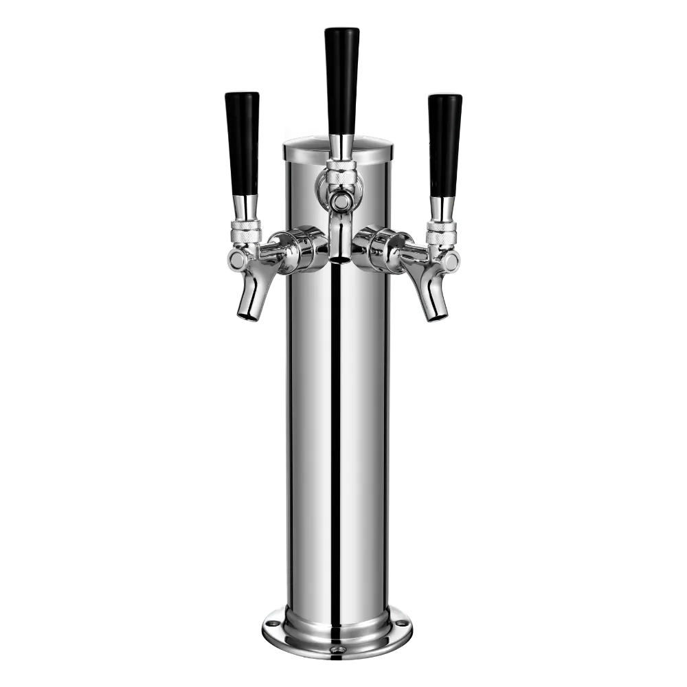 Omcan USA 48696 Triple Tap Tower – Beer Dispensing, Countertop Mount, 1‑3 Taps, 1 Column, Bar