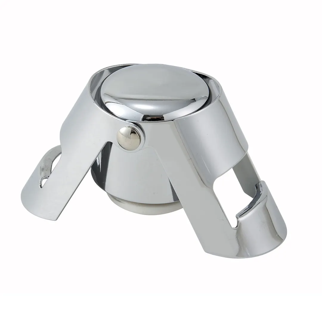 Winco CBS-1 Champagne Bottle Stopper, 1-3/8" Dia., Chromed Steel, High-Gloss Finish