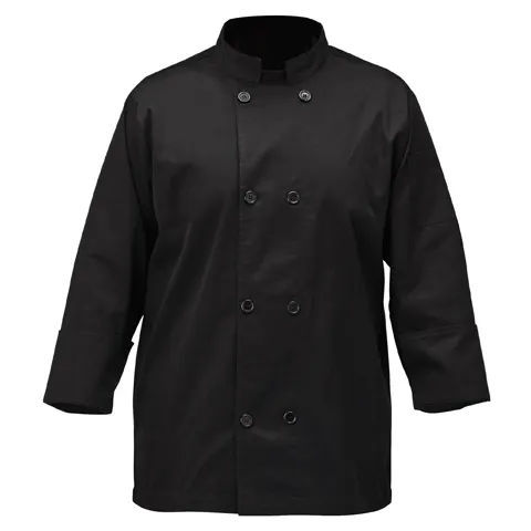 Winco UNF-6KXXL Mulholland Chef Jacket, Tapered Fit, black, XXL