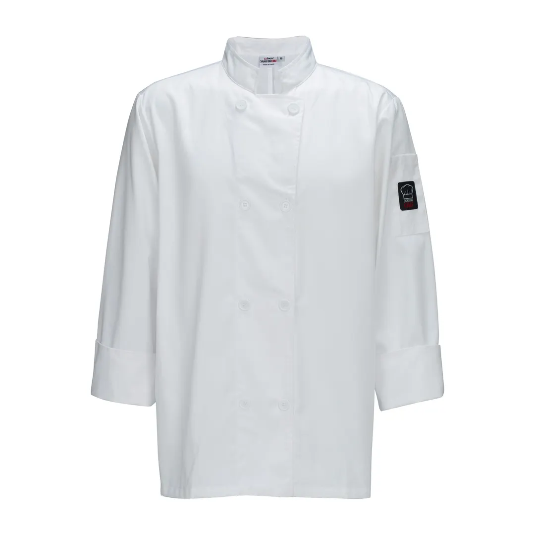 Winco UNF-6WXL Mulholland Chef Jacket, Tapered Fit, white, XL