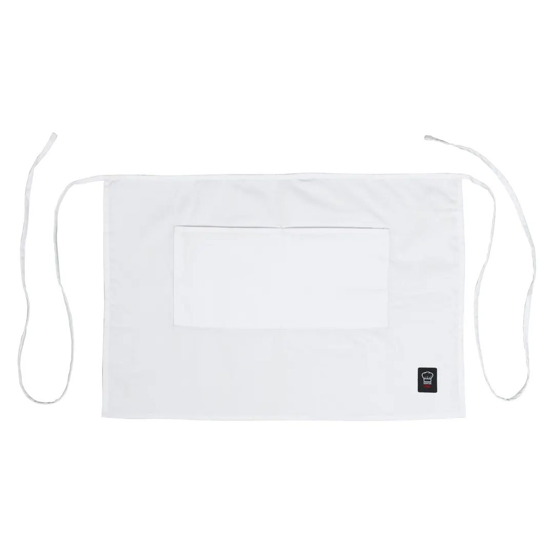 Winco WA-2819W Bistro Apron, 28"L X 19"W (2) Pockets, Machine Wash And Dry, white