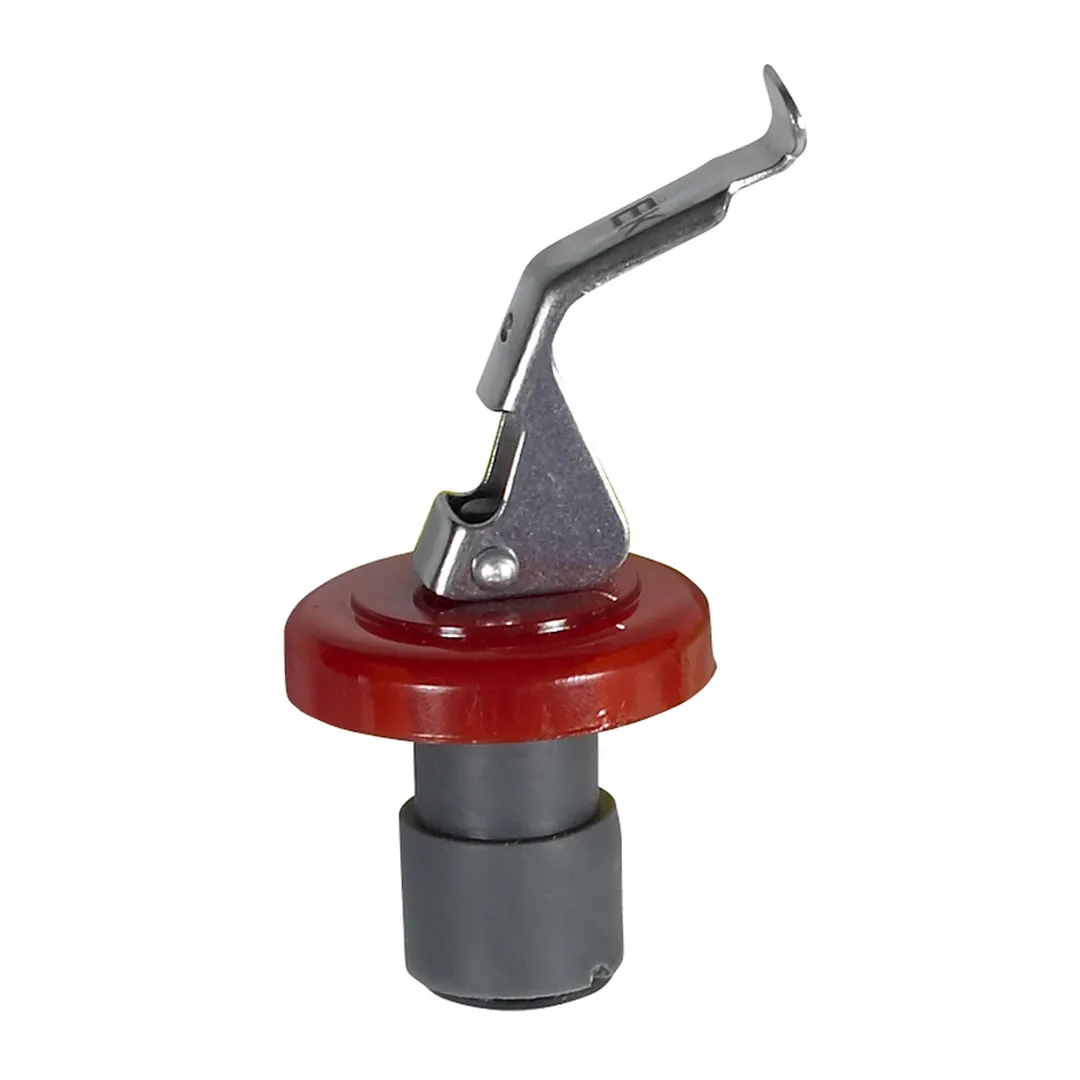 Winco WBS-R Wine Bottle Stopper, Thermoplastic Cork, Steel Clip, Red Collar, 750ml Bottles - 1 Dozen