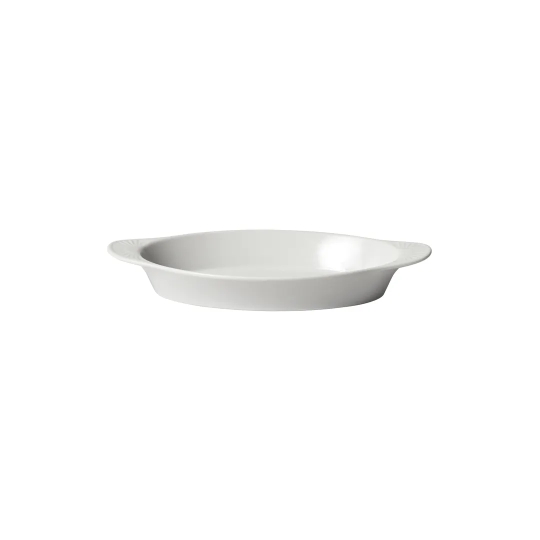 Winco WRD-8 Welsh Rarebit Baking Dish, 8 oz, Oval Porcelain, White, 8-3/4"L x 5"W x 1"H, 1 Dozen