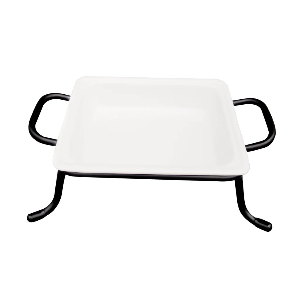 CAC China BF-G112 Pan Set, 1/2 Size 12-3/4" x 10-3/8" x 2-1/2" Porcelain, White, Dishwasher, Set