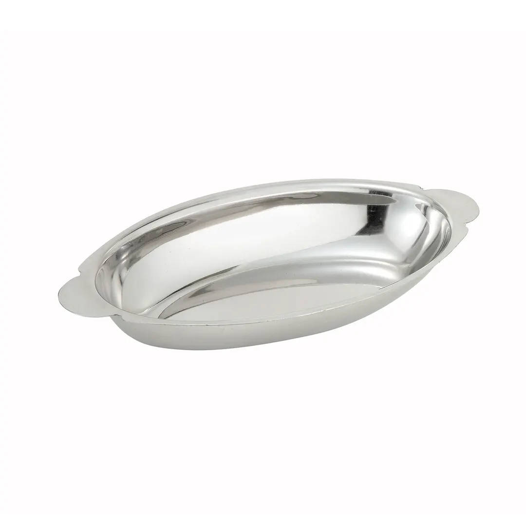 Winco ADO-15 Au Gratin Dish, 15 Oz., 9-13/16"L X 4-13/16"W X 1-3/8"H, Oval