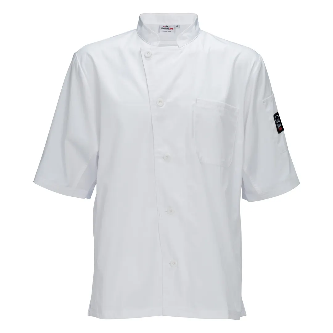 Winco UNF-9WXL Broadway Ventilated Shirt, Tapered Fit, white, XL