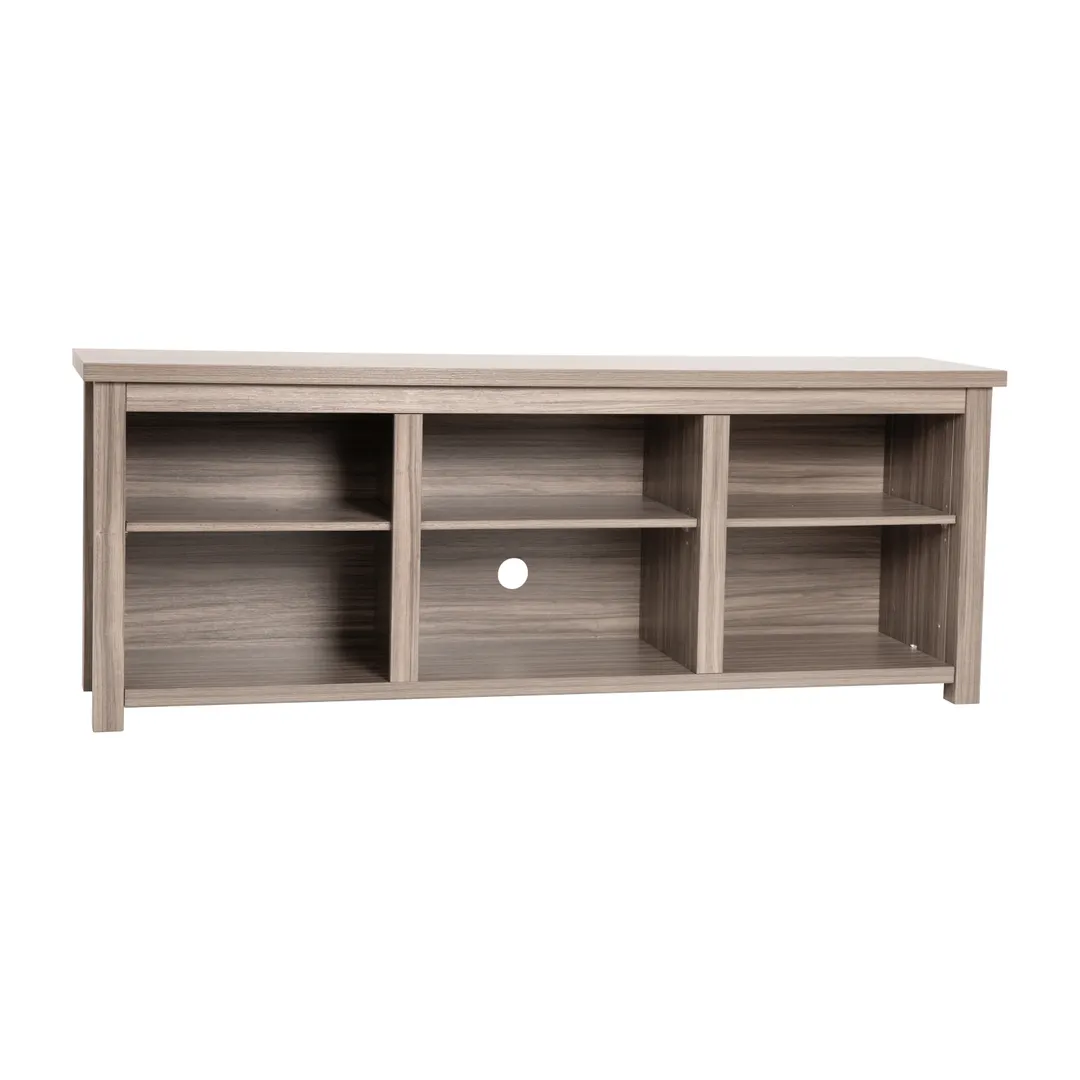 Flash Furniture GC-MBLK66-GY-GG 23" High Rectangular TV Stand for up to 80" TVs, Engineered Wood, Gray Wash Oak Finish