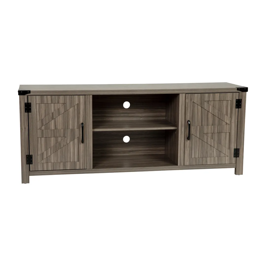 Flash Furniture GC-MBLK67-GY-GG 23" High Rectangular TV Stand for up to 65" TVs, Gray Wash Oak Finish, Engineered Wood