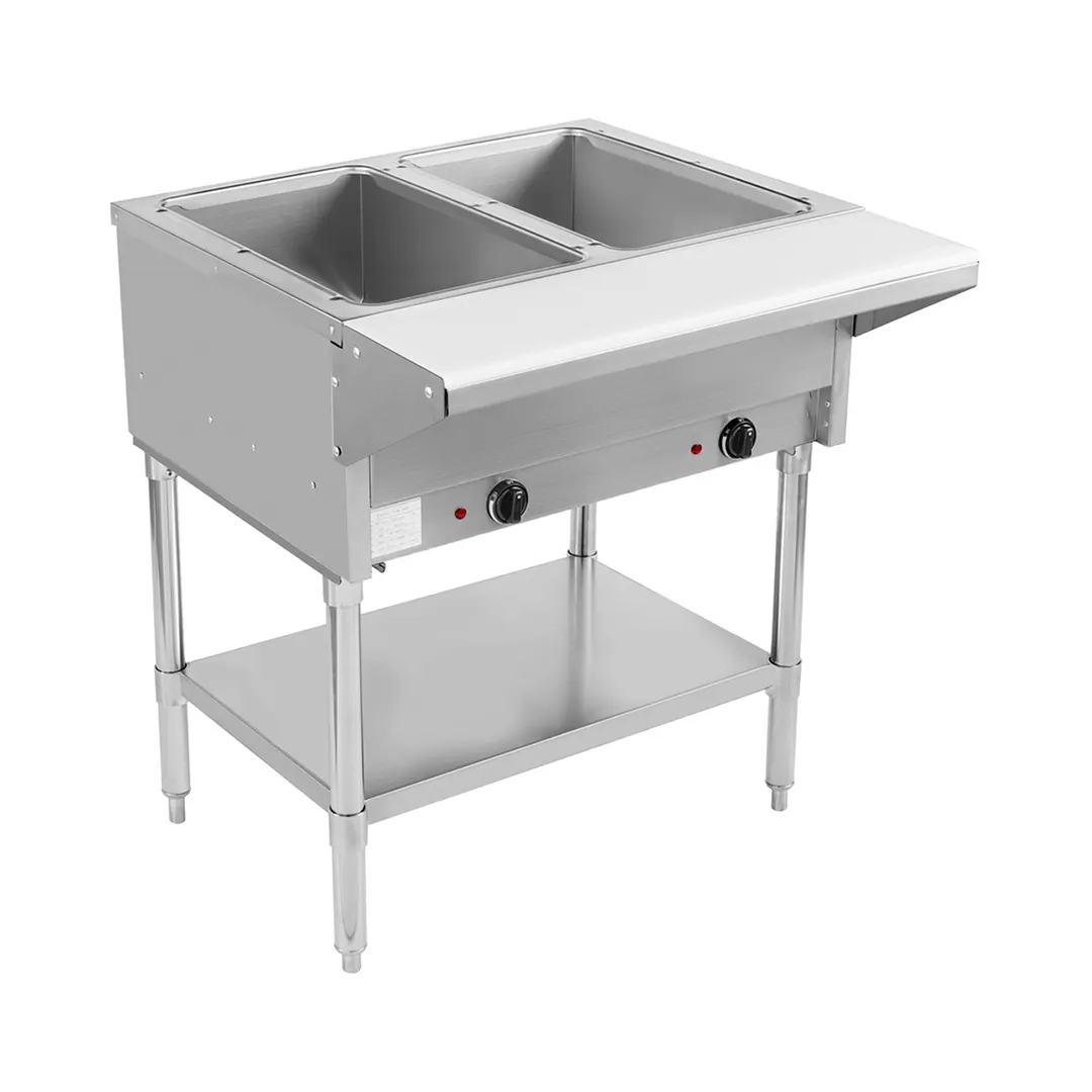 BevLes Company BVST-2-240 30" Electric Steam Table, (2) Open Pan Wells