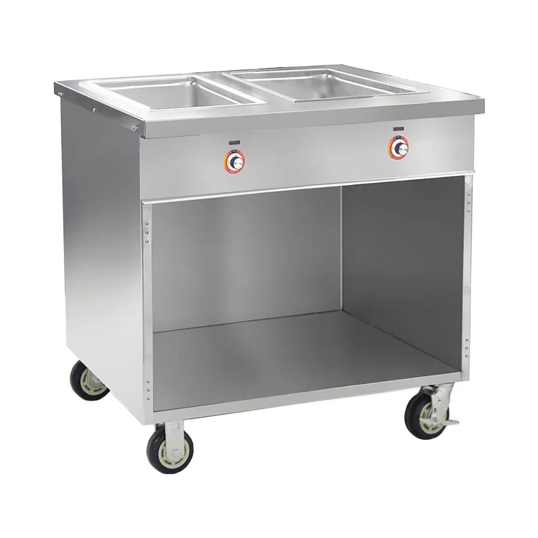 FWE HLC-2W6-1-DRN 34" Handy Line Serving Cabinet,  (2) Wells