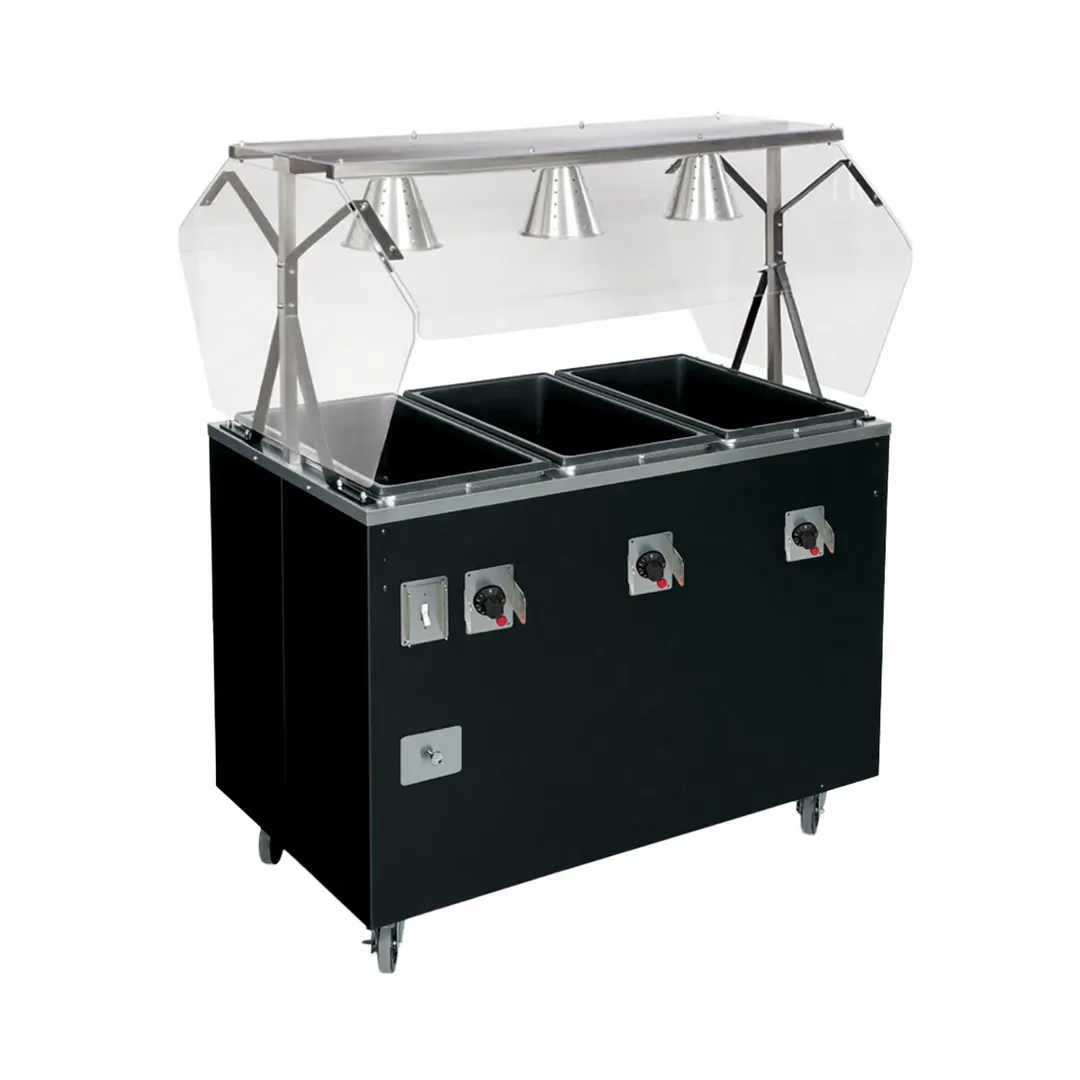 Vollrath T3872846A 46" 2-Series Affordable Portable™ (3) Sealed Well Hot Food Station Deluxe