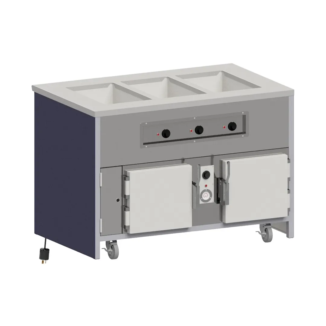Atlas Metal INFHB-3 50" Mobile Hot Food Unit, (3) Wells