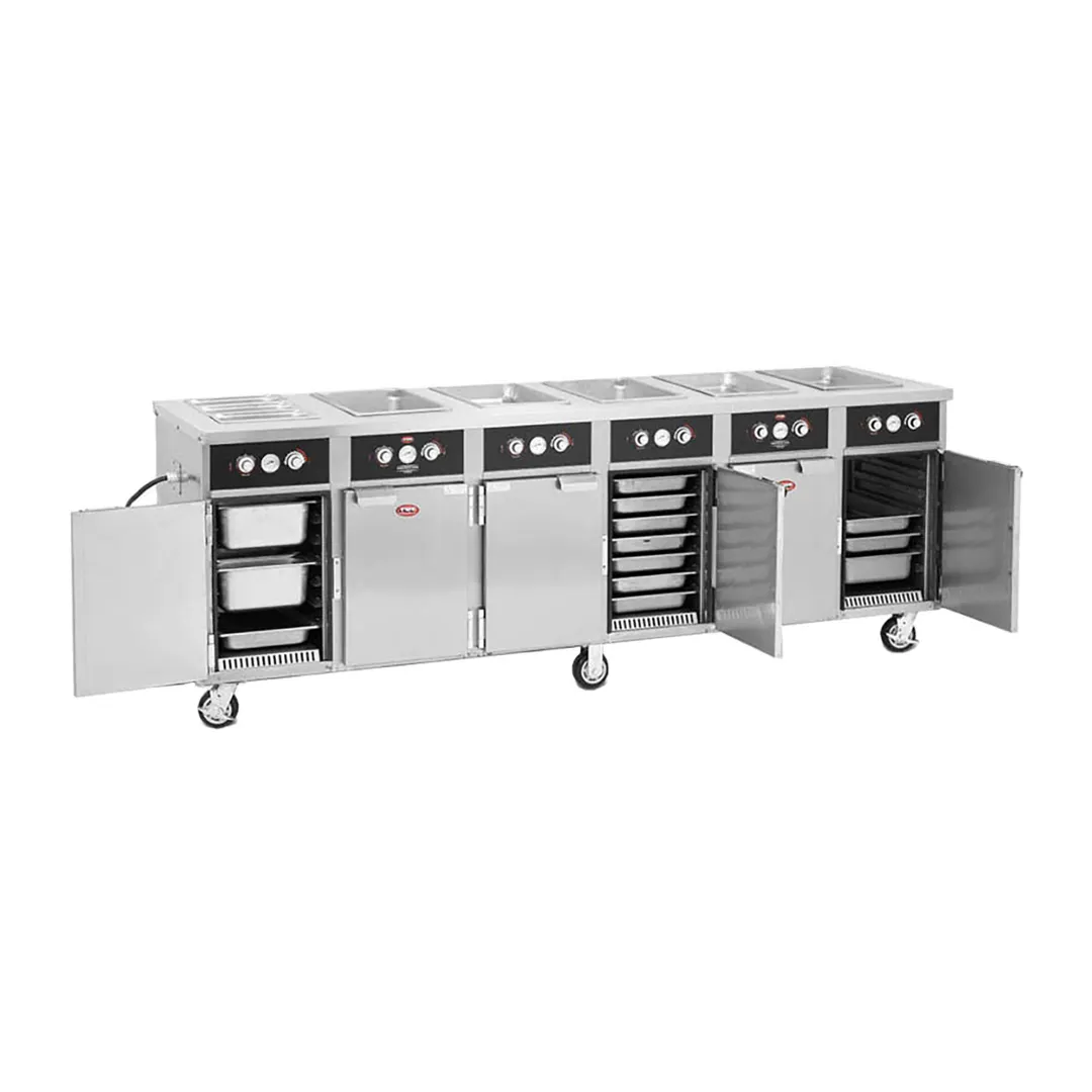 FWE HLC-6W6-7H-42-HWR 103" Tray Line Heated Serving & Holding Cabinet, (6) Wells