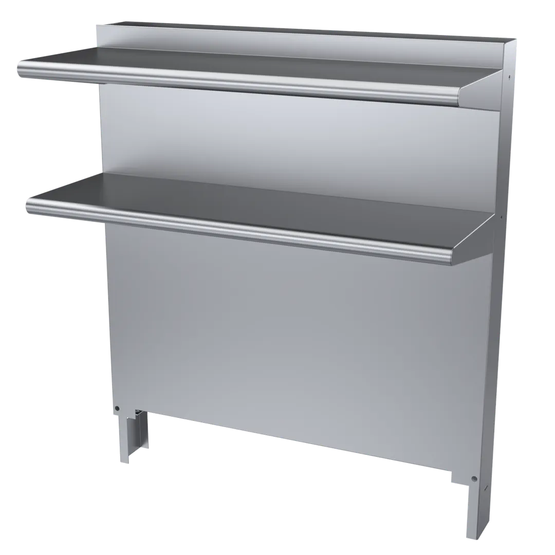 Garland US Range CCDHS-36 Cuisine Backguard/Flue Riser, with Double High Shelves