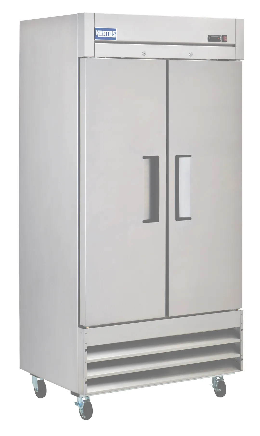 Hubert 105138 39.5" 2-Solid Door Reach-In Freezer, Bottom Mount, 29.73 cu. ft., Stainless Steel Exterior