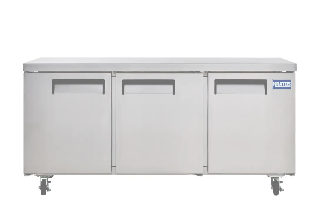 Hubert 208145 72" 3-Door Undercounter Refrigerator, Stainless Steel, 17 cu. ft.