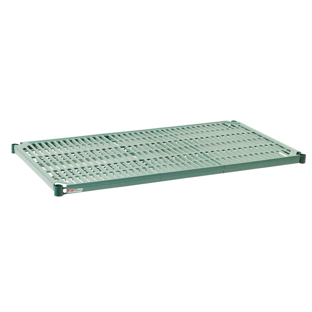 Metro PR2454NK3 Super Erecta Pro Shelf, 54"W x 24"D, epoxy coated green, vented, removable polymer mat